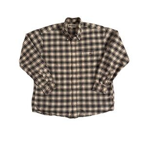 Barbour Men's Black and Beige Check Shirt